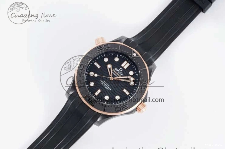 0521 Stretchable Seamaster Diver 300M ORF 1:1 Best Edition Black Ceramic Black Dial on Black Rubber Strap A 7794